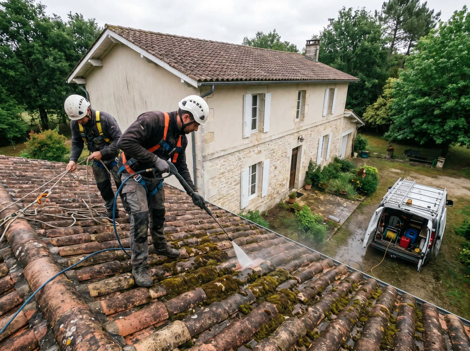 Un démoussage adapté à la couverture